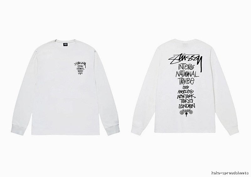 Stussy retro-style white long-sleeved shirt