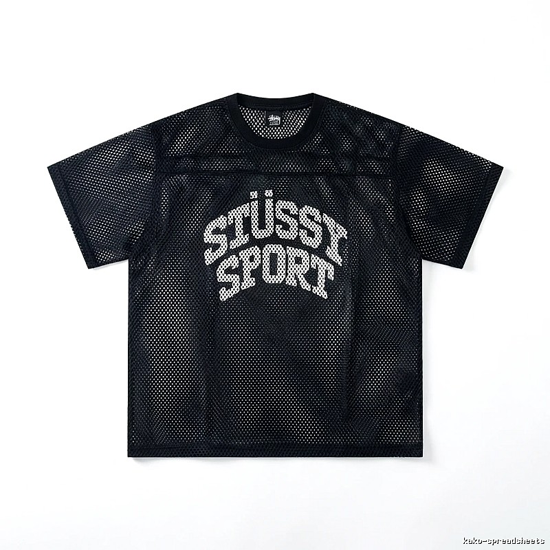 Stussy Sporty Black Mesh Shirt