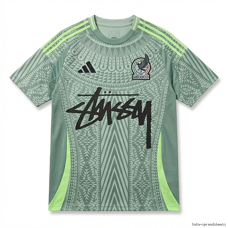 Stussy sporty gray-green short-sleeve