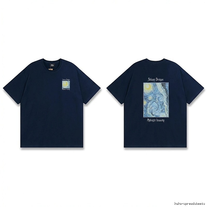 Stussy Van Gogh Series Dark Blue T-shirt