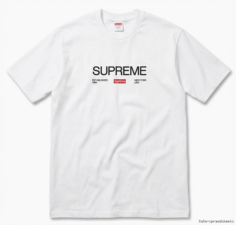 Supreme basic simple white T-shirt