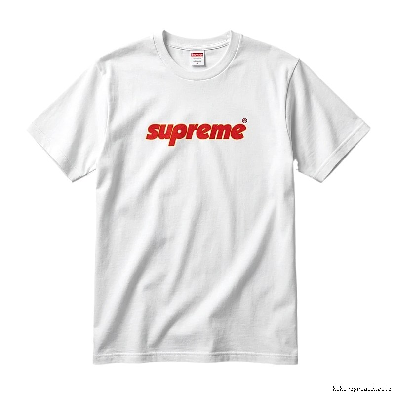 Supreme basic simple white T-shirt.