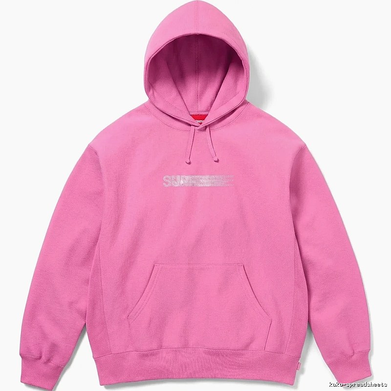 Supreme basic style simple pink hoodie