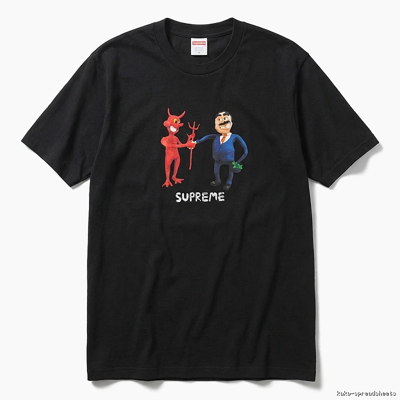 Supreme Cartoon Style Black T-shirt