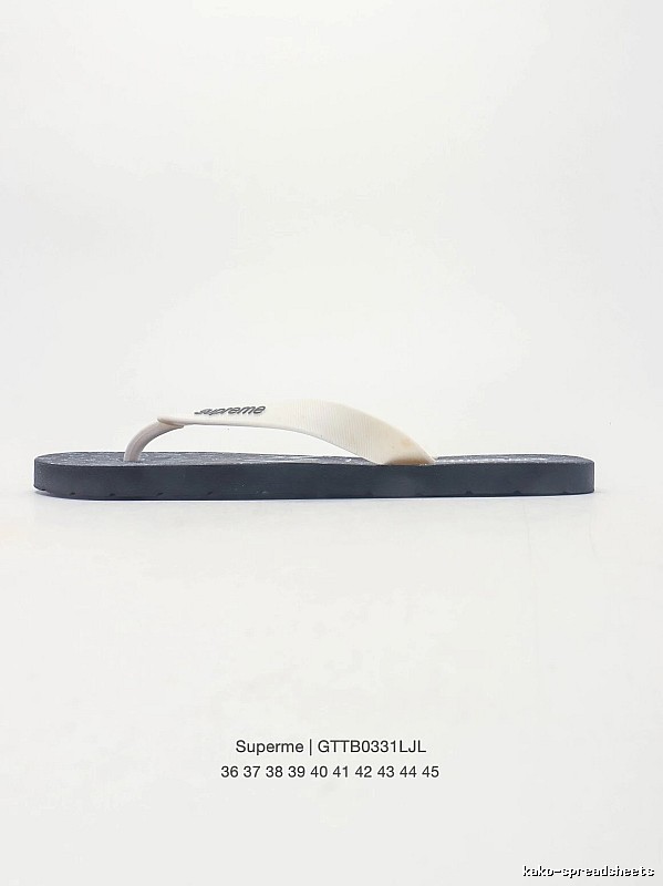 Supreme Casual Street Style Black and White Flip-Flops