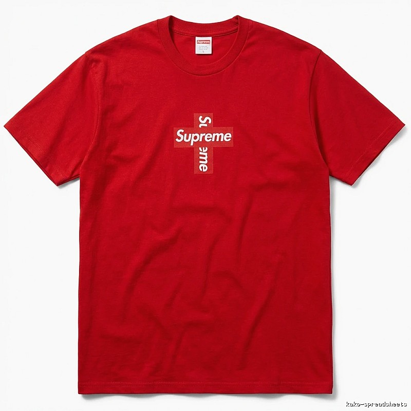 Supreme Cross Simple Style Red Clothes