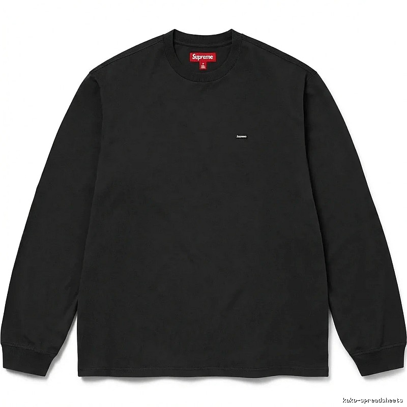 Supreme minimalist style black long-sleeved shirt