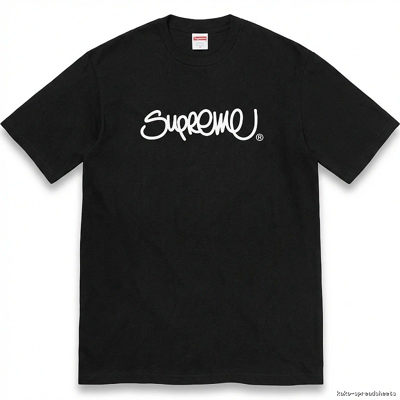 Supreme minimalist style black T-shirt