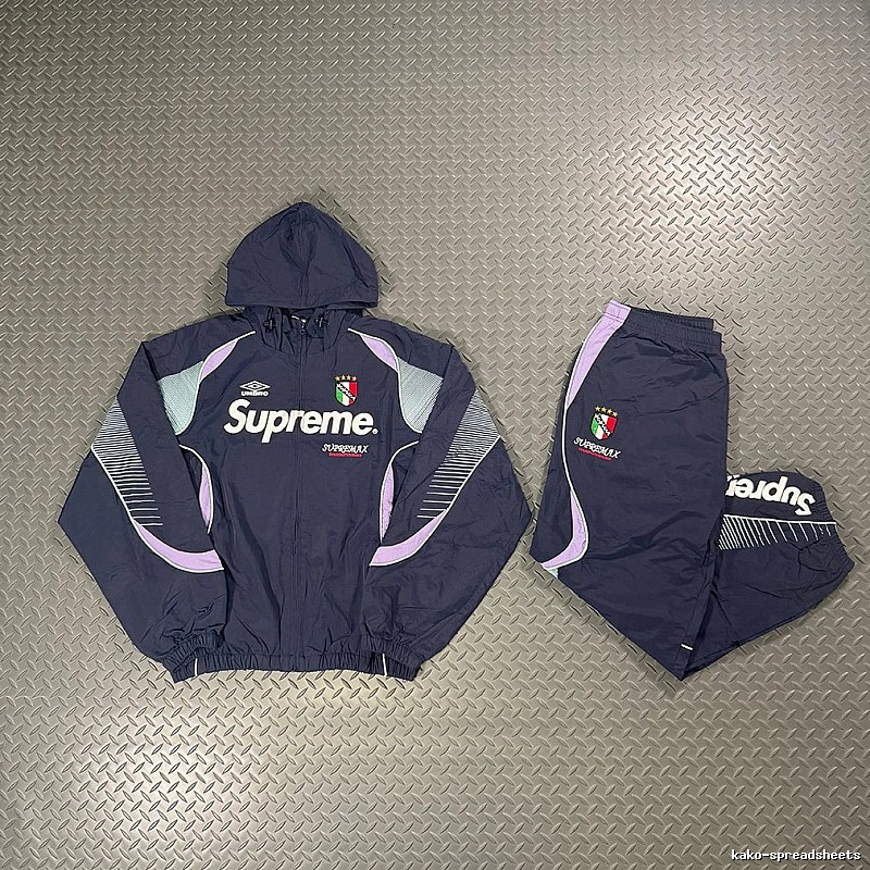 Supreme Navy Purple Tracksuit Set