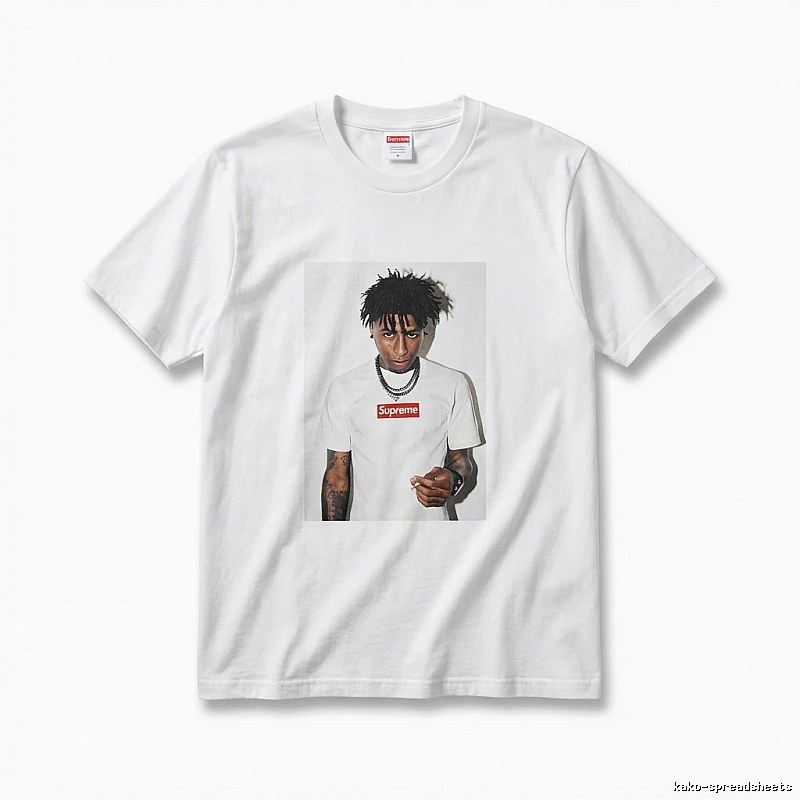 Supreme Portrait Print Style White T-shirt