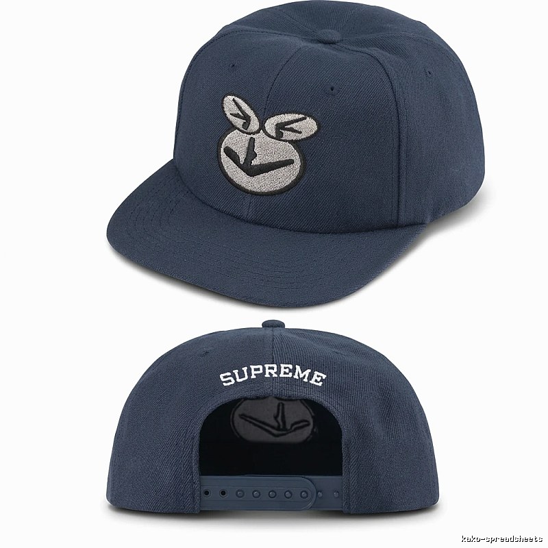 Supreme Simple and Trendy Brand Dark Blue Hat