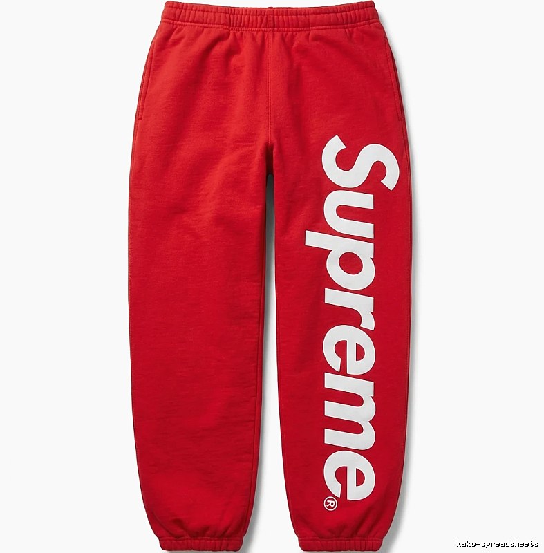 Supreme trendy brand red sweatpants