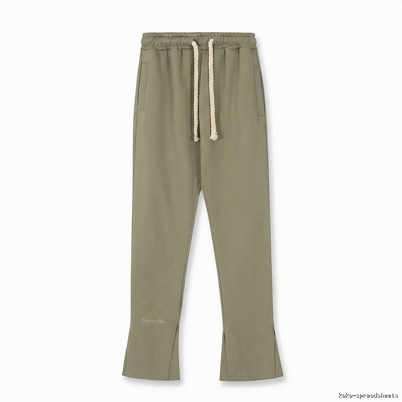 SynaWorld casual style olive green trousers