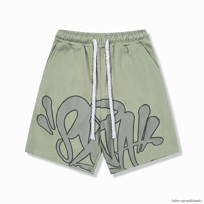 SynaWorld Graffiti Style Ash-Green Shorts