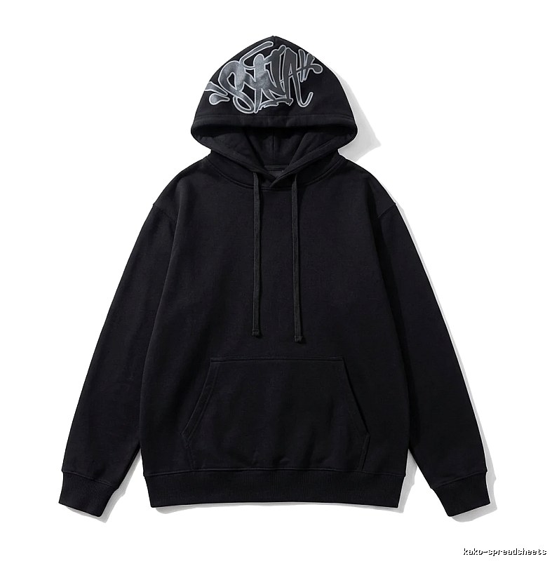 SynaWorld graffiti-style black hoodie