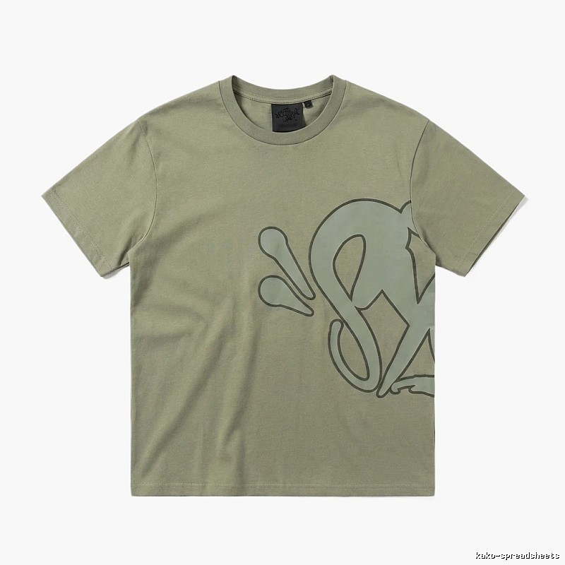 SynaWorld Graffiti Style Khaki T-shirt