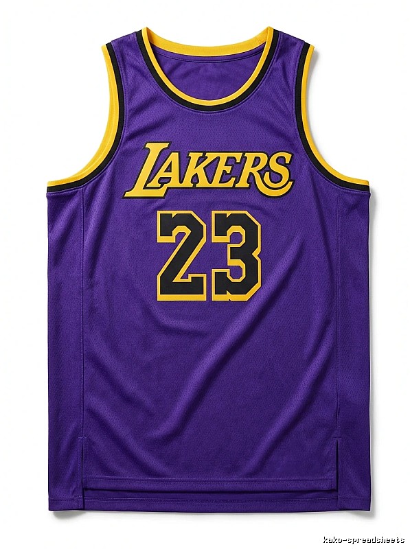 The retro-style No. 23 jersey of the Lakers.