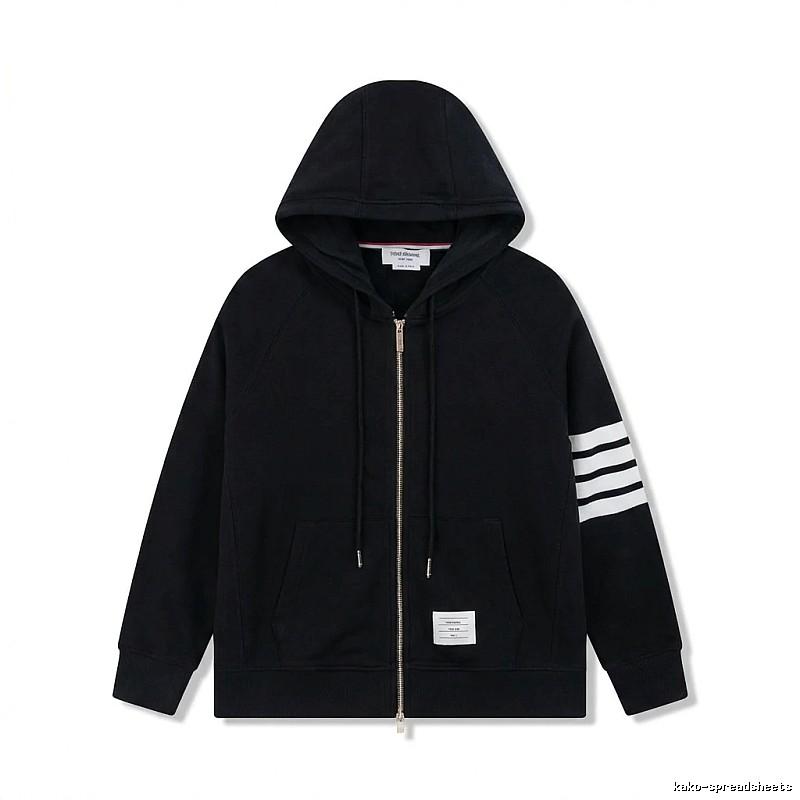 Thom Browne minimalist black hoodie
