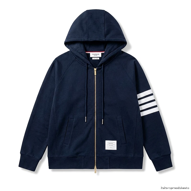 Thom Browne striped casual dark blue sweatshirt