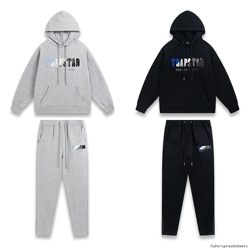 Trapstar Casual Style Grey-Black Suit