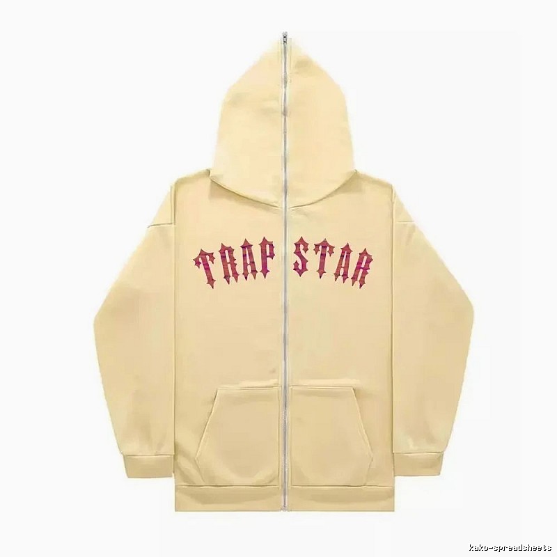 Trapstar Resort Graphic zip hoodie Black Zip Pink for Travel Looks