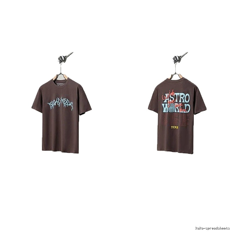 Travis Scott Astroworld Street Style Dark Brown T-Shirt