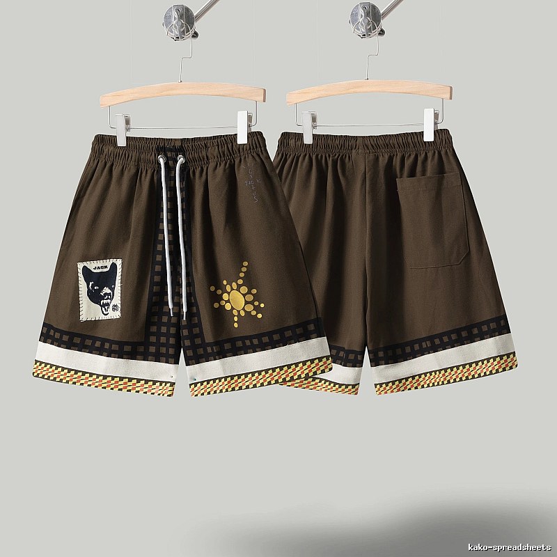 Travis Scott Cactus Jack American Retro Brown Shorts