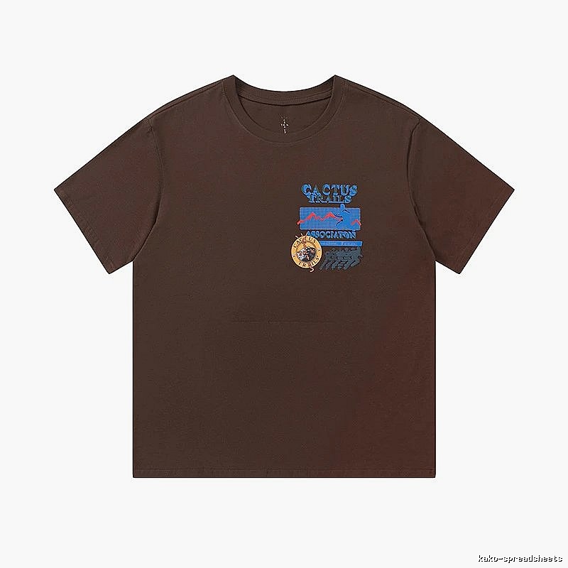 Travis Scott Compact Graphic T-shirt Brown Travis Scott for Sport-Inspired Styling