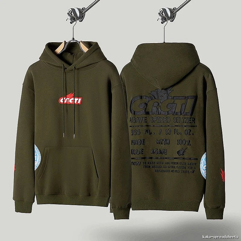 Travis Scott Logo Detail Graphic hoodie Green Printed Graphics with Relaxed Feel