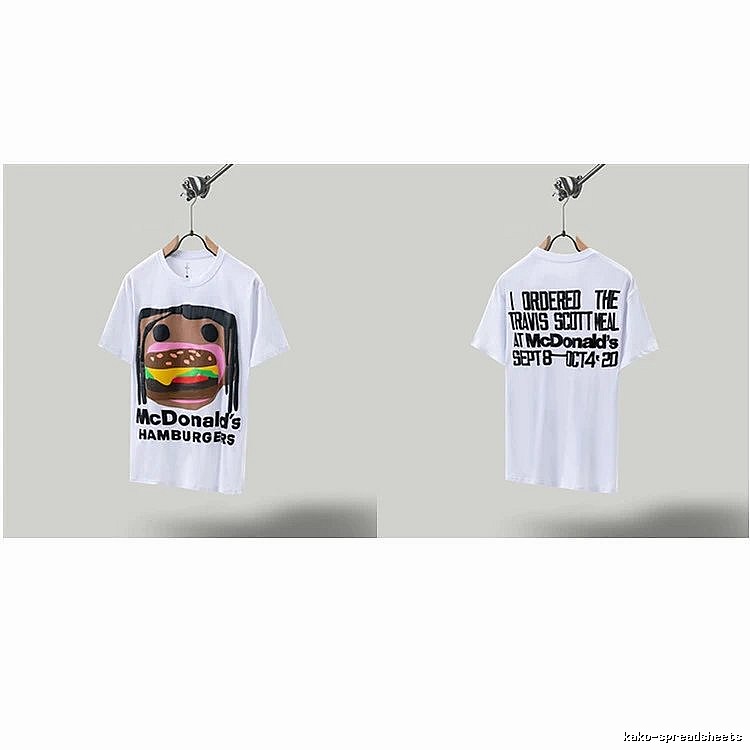 Travis Scott x McDonald's Co-branded Street Style White T-shirt