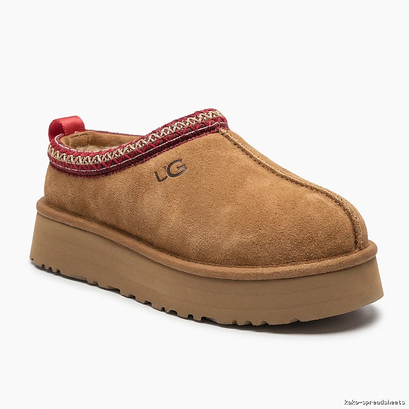 UGG retro-style brown and red - edged thick - soled shoes