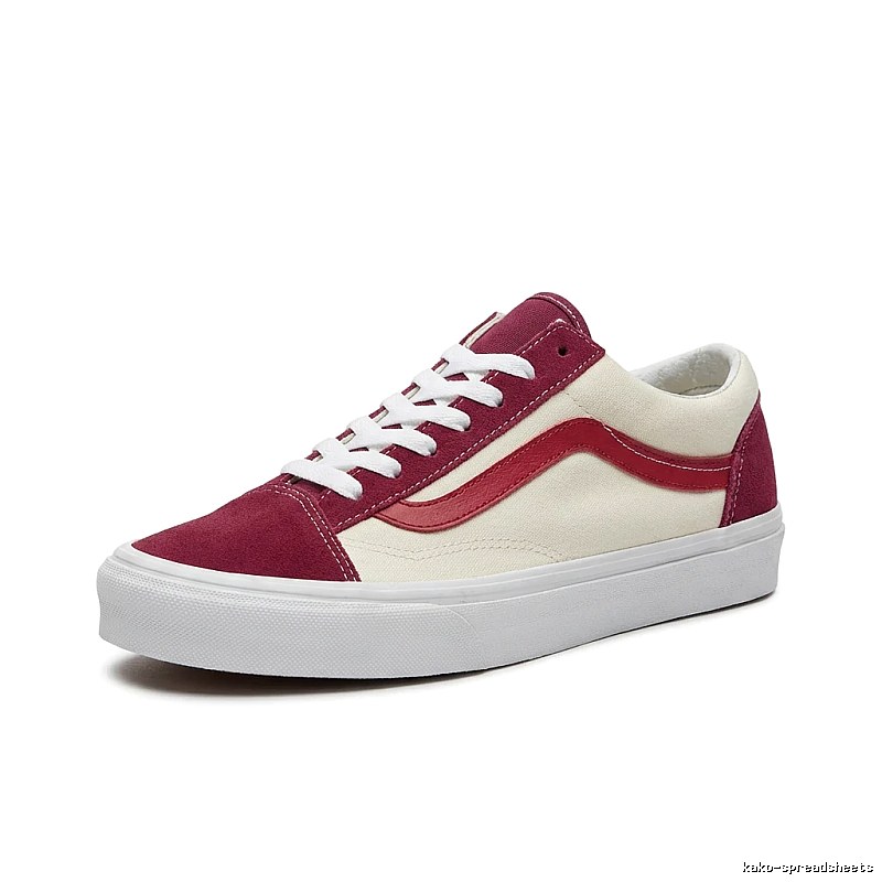Vans classic red and white casual shoes