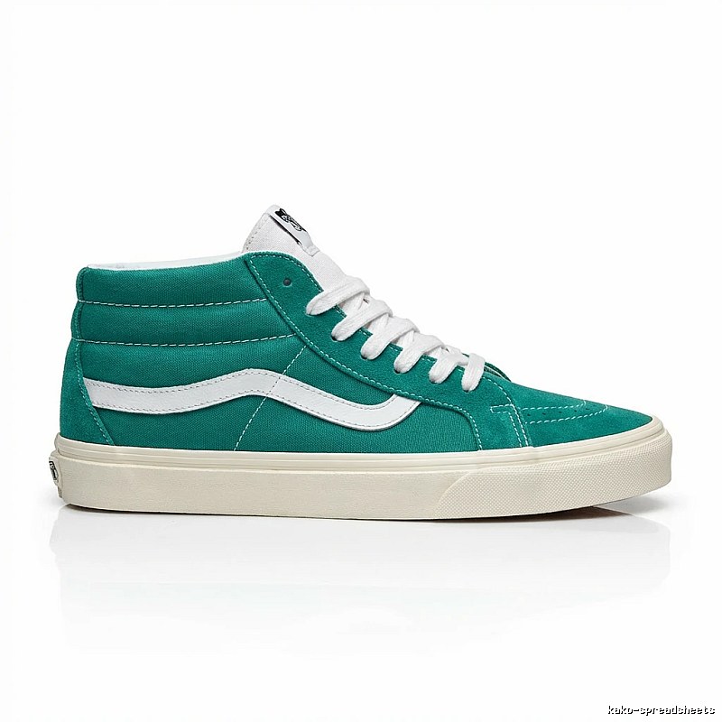 Vans retro style dark green high-top shoes