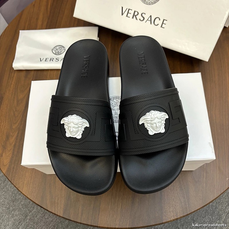 Versace Medusa Luxury Style Black Slides