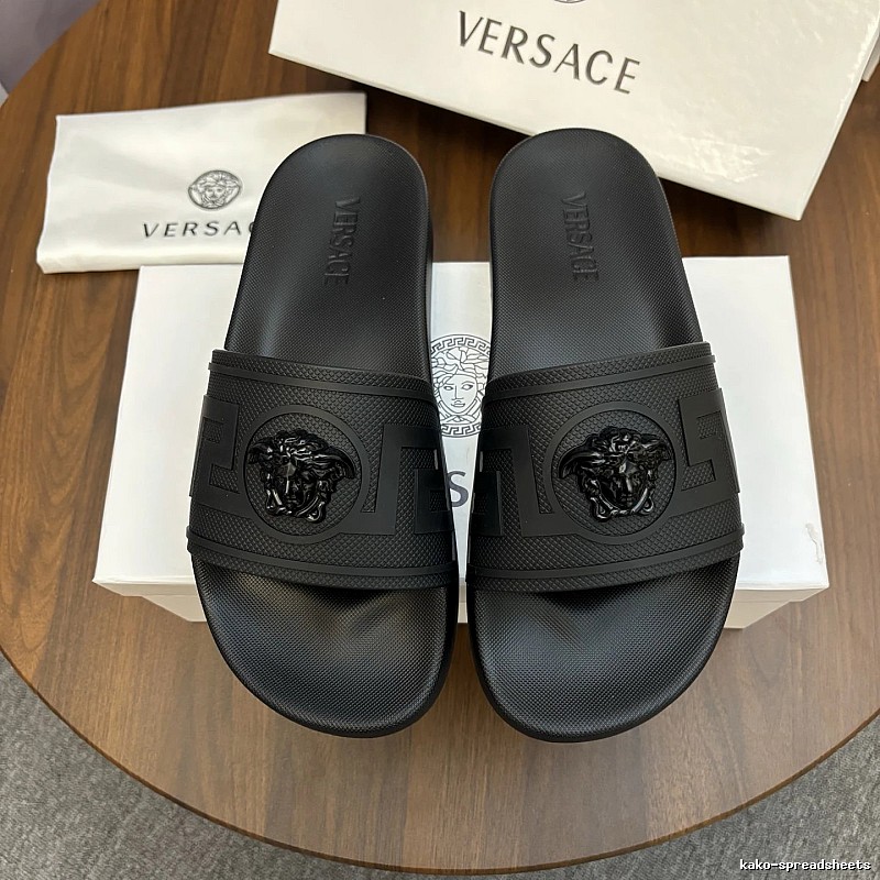 Versace Medusa Luxury Style Black Slides