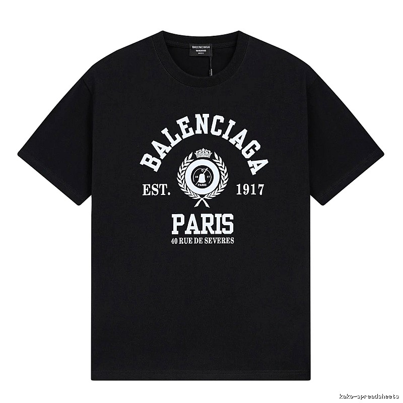 Vintage black short-sleeve T-shirt of Balenciaga