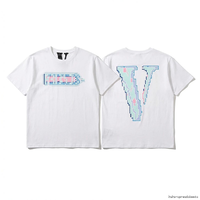 Vlone pixel - style white T - shirt