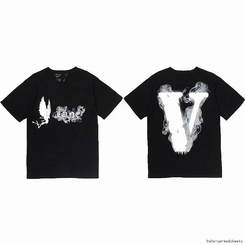 Vlone Premium Style Logo T-shirt Black Purple Vlone for Minimal Outfits