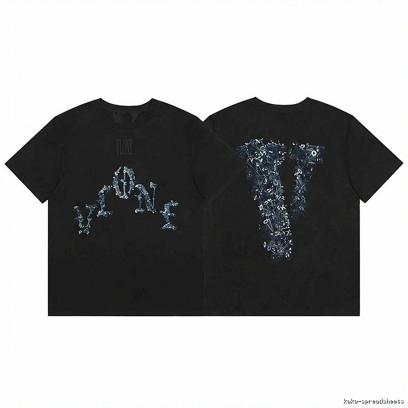 Vlone Skeleton Glow-in-the-Dark Black T-shirt