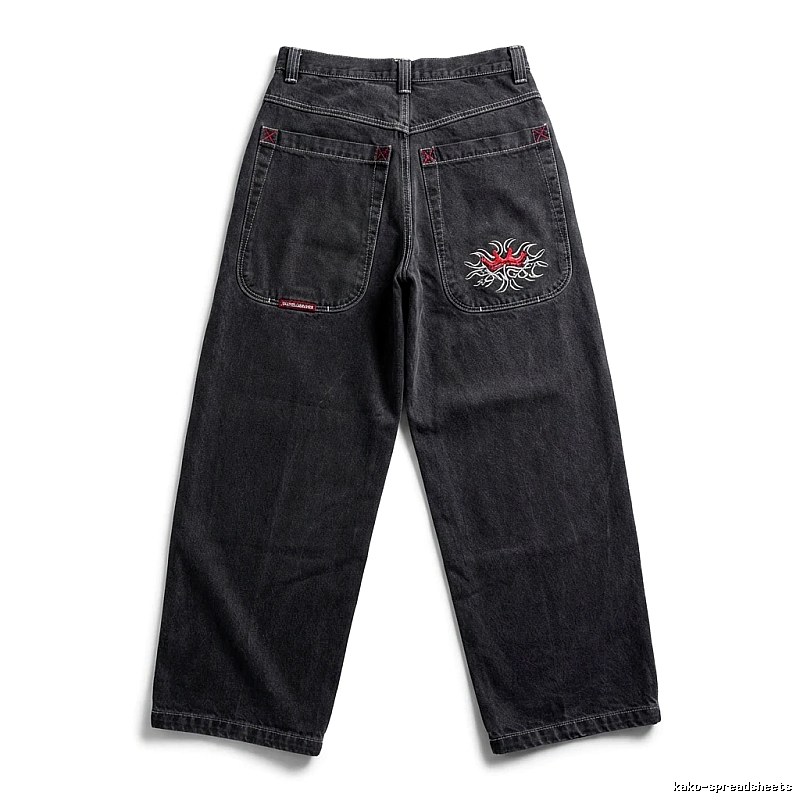 Y2K style retro black jeans