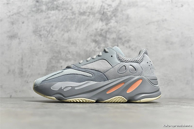 Yeezy Gray and Orange Chunky Runners Defined by Sock-Like Collar