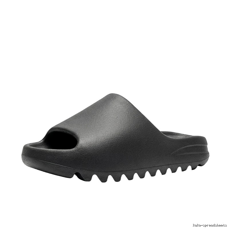 Yeezy matte black slippers